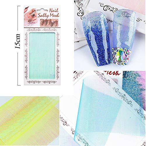 [10 species containing] 3D mesh nail sticker net line seal 3D Nail Art Metal Sticker Nail seal holo-adhesive silk foil Nail Art Decoration decals glitter transfer foil DIY sticker manicure tips decals Poland tips