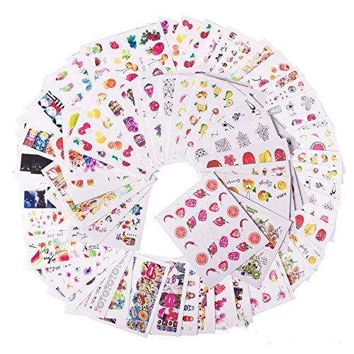 58 pieces Nail Art seal Hamizu manicure set women just stick decals water transfer stickers 3D, girl, Children's ultra-thin children nail sticker cute work or casual nail decoration 10040