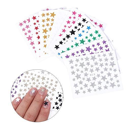 Frcolor nail sticker manicure seal star pattern nail decoration Nail Art Design 10 piece set (mixed colors)