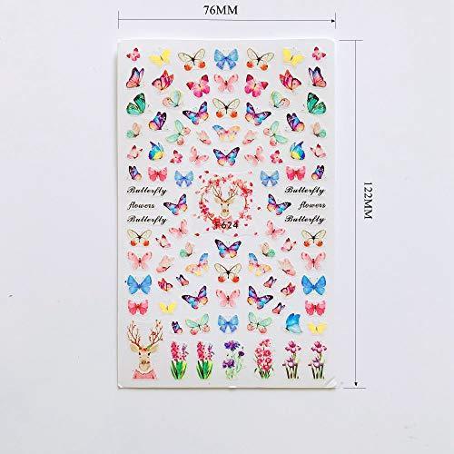 12 pieces Nail Art seal stuck butterfly Women, Girls, Children's ultra-thin children nail sticker cute work or casual nail decoration 10211