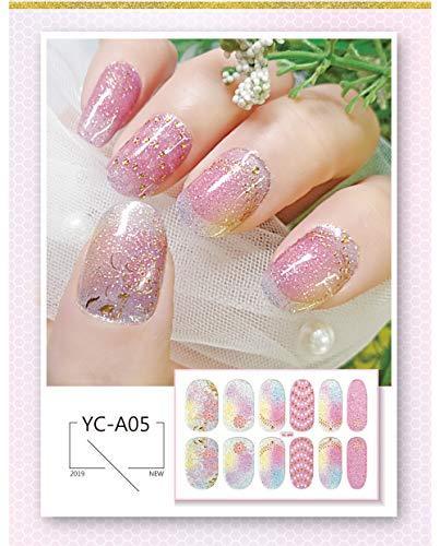 ANPHSIN nail seal 16 piece set - put some lame gradient transparent Glossy just gorgeous manicure nail art nail wrap nail sticker nail accessories cute popular fashionable nail