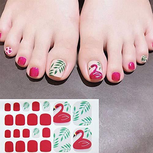 LATTCURE nail stickers foot "132 pieces / 6 pieces," only with a foot nail seal Nail Art native nail decoration gift cute popular fashionable top nail file put nail seal foot