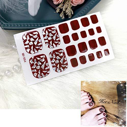 Frcolor nail sticker foot nail seal 3D design stick only manicure nail art sticker 12 piece set (mixed colors)