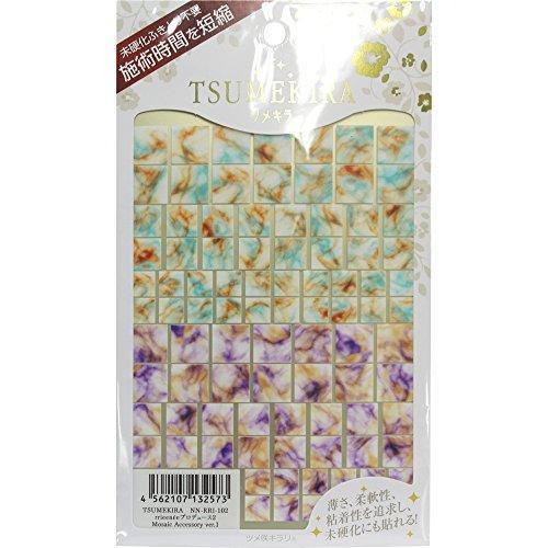 TSUMEKIRA (Tsumekira) nail seal rrieenee produce 2 Mosaic Accessory ver.1 NN-RRI-102 1 sheet multi-color