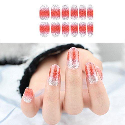 FANOSHON 6 seat gel nail seal stick only 3D gradient glitter nail sticker nail design nail art tool Nail Care Treatments