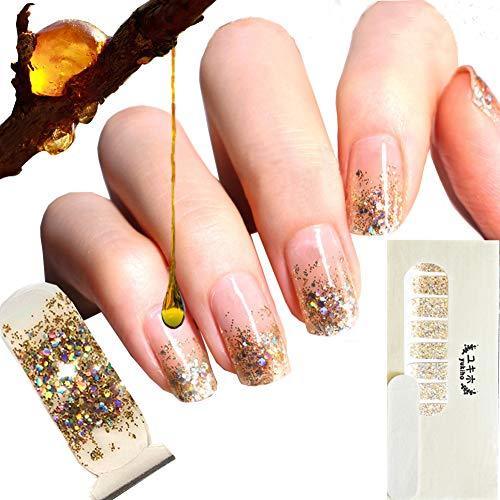 HuangHM stick only color regardless of the special design Nail Sticker Art lap lame gradient crystal best for everyday use season of manicure damage not thin lame 100% Gel Polish gel nail seal Japanese designers