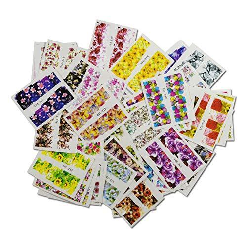 40 sheets Nyuhana Nail Art seal Hamizu manicure set women just stick decals water transfer stickers 3D, girl, Children's ultra-thin children nail sticker cute work or casual nail decoration 10037