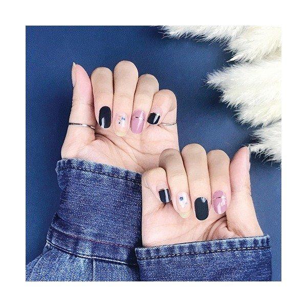 [Art Box] here line gel nail sticker 168 Urban Navy