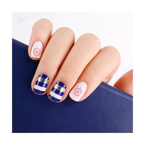 [Art Box] here line gel nail sticker 154. stripe Marin