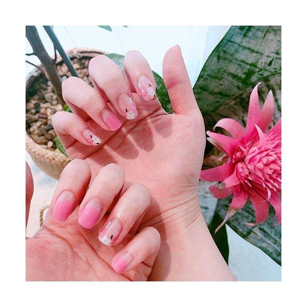 [Art Box] here line gel nail sticker 140 pink flower