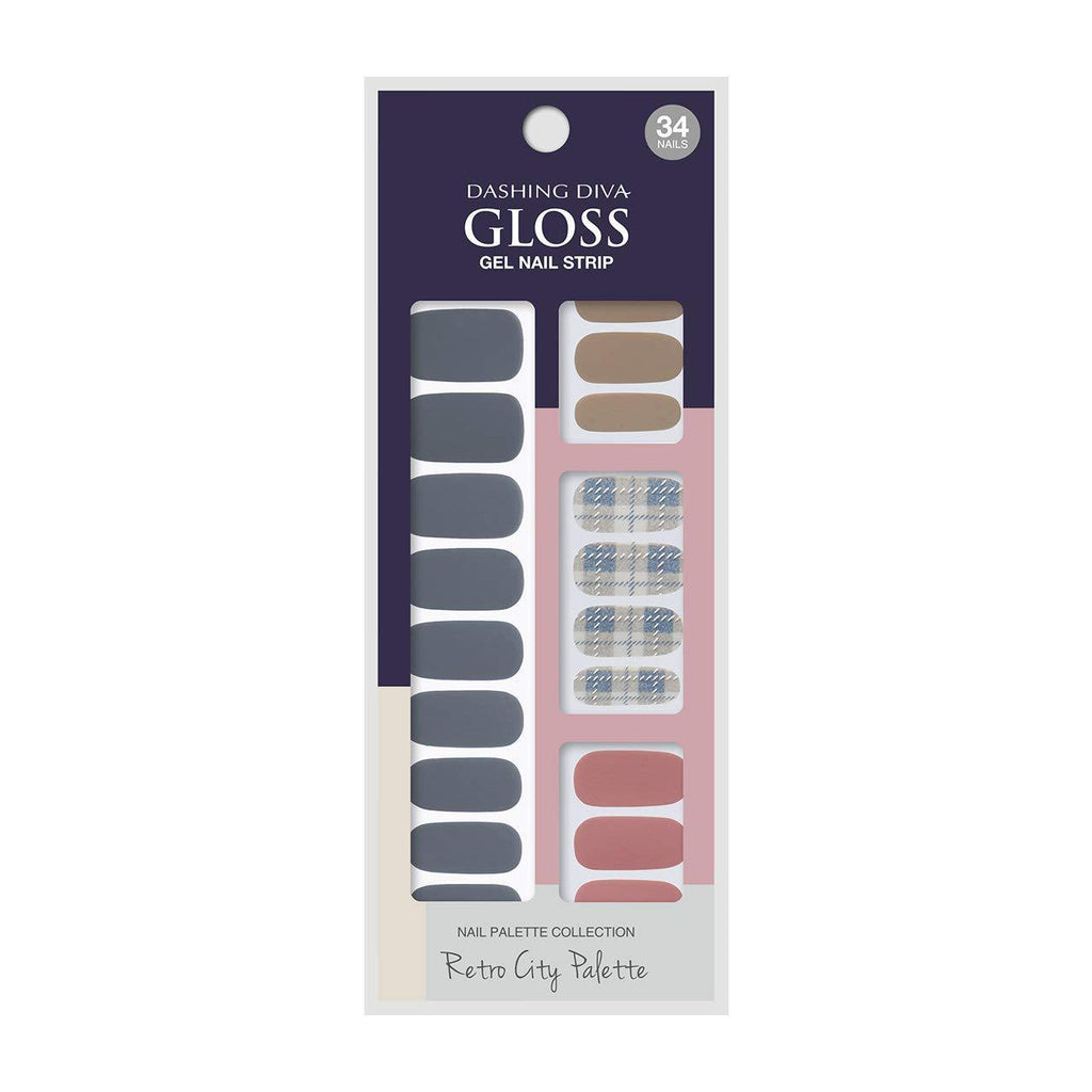 Dasshingude I Bas gloss gel nail strip DASHING DIVA Gloss Gel Nail Strip GVP90 -DURY + Original Gel nail seal Blue Crayon