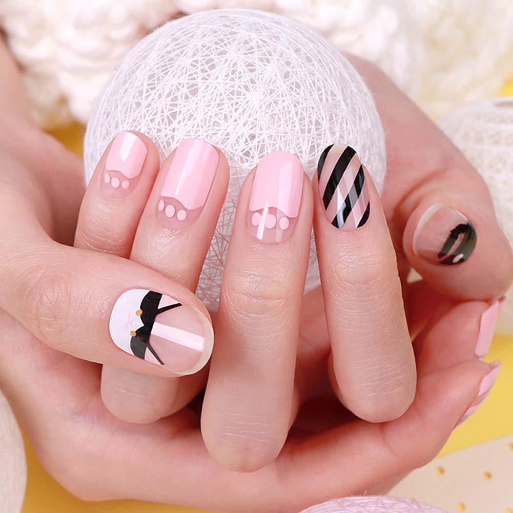 [ENVYLOOKXZINIPIN] long-lasting manicure nail strip nail wrap stylish design just put gel nail seal KA00206