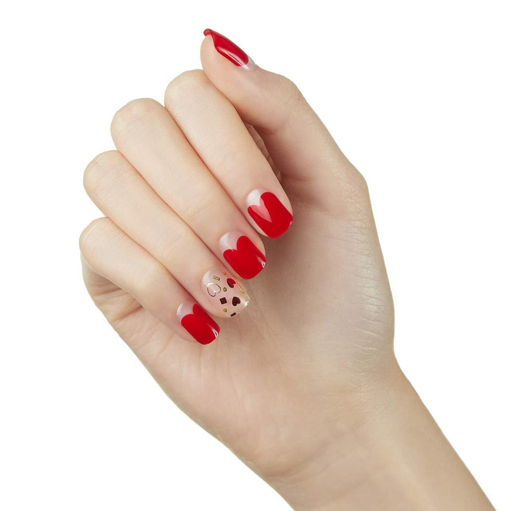 Dasshingude I Bas magic gel strip DASHING DIVA Magic Gel Strip DGST71-DURY + Original Gel nail seal Candypop Red