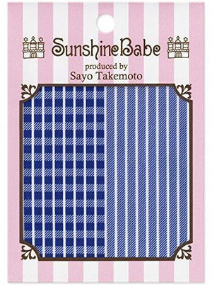 Nail seal Sayo Style Shepherd check 3mm Royal Blue Sunshine Baby Saya Takemoto