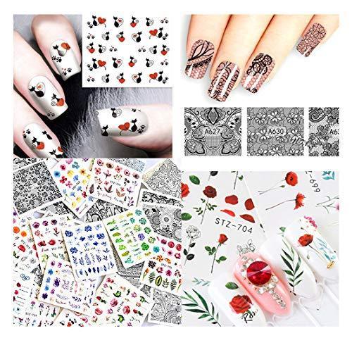 Also to nail seal tattoo stickers nail sticker affixed only simple manicure pressed flowers race Neirudeko cute fashionable nail art tattoos and resin material (cool 8 seat)