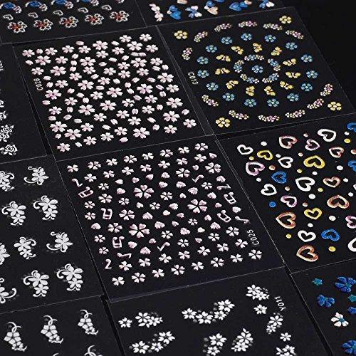 50 sheets floral Nail Art seal 3D nail seal mixed floral nail seal sticker a poster beautiful