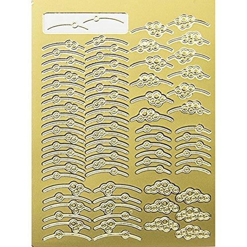 Nail embossed seal gold W Stone