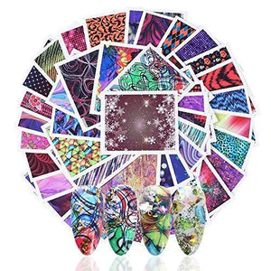 45 pieces Nail Art seal Hamizu decal water transfer sticker pasted abstract art style Women, Girls, Children's ultra-thin children nail sticker cute work or casual nail decoration 10081