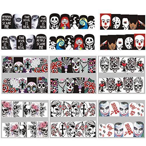 25 pieces Nail Art seal Hamizu decal water transfer sticker pasted Halloween clown style Women, Girls, Children's ultra-thin children nail sticker cute work or casual nail decoration 10192