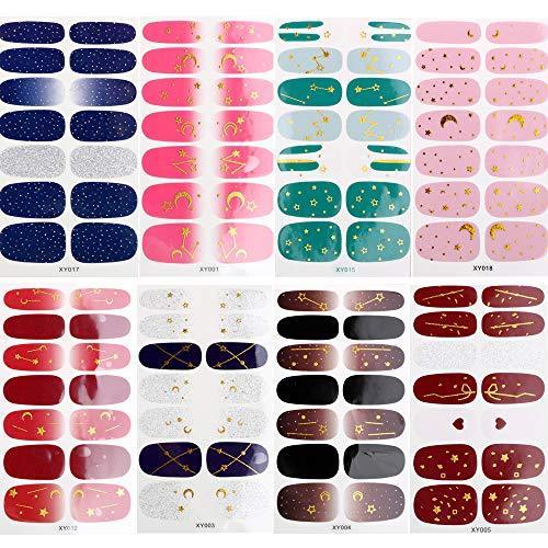 [16 pieces set] nail sticker nail wrap women ladies Manicure Nail Art Nail accessories nail design self nail cute nail seal fashionable gift gift