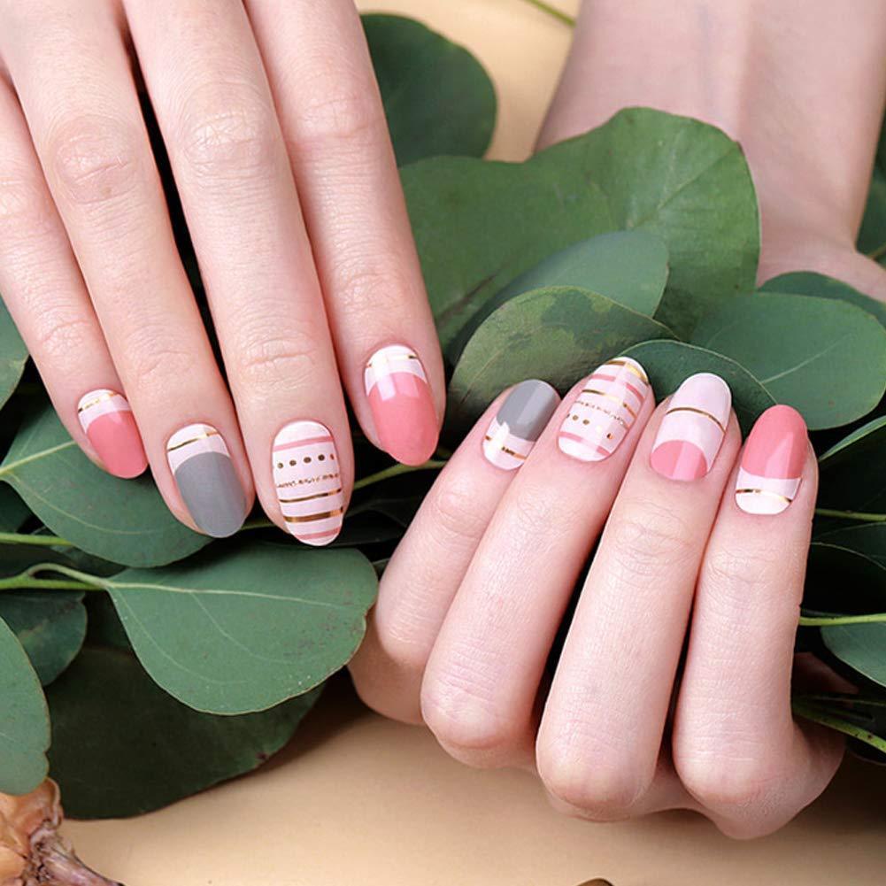 [ENVYLOOKZINIPIN] long-lasting manicure nail strip nail wrap stylish design just put gel nail seal _KA00374