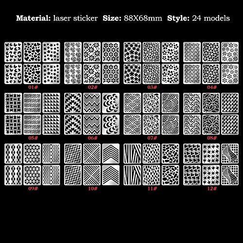 LATTCURE nail sticker "24-sheet set" native handle a variety of design eco material only decorative nail seal cute stick for nail