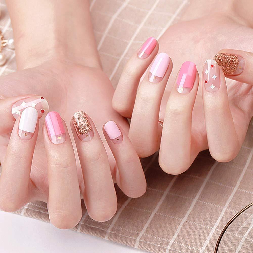 [ENVYLOOKZINIPIN] long-lasting manicure nail strip nail wrap stylish design just put gel nail seal _KA00010