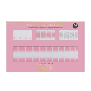 Dasshingude I Bas gloss gel nail strip DASHING DIVA Gloss Gel Nail Strip DGNP04-DURY + Original Gel nail seal Rosy # 04 Raspberry Candy