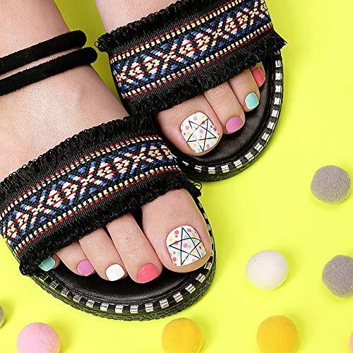 [ENVYLOOKZINIPIN] just put the foot nail seal for long-lasting foot nail seal nail strip nail wrap fashionable design _FA00050