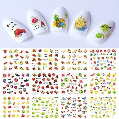 12 pattern spring and summer fruit strawberry water seal nail sticker Nail Art Deco