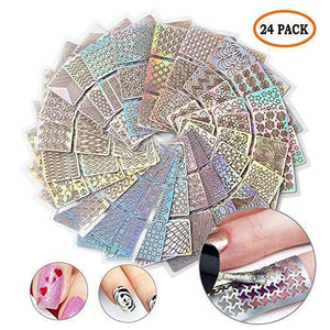 LATTCURE nail sticker "24-sheet set" native handle a variety of design eco material only decorative nail seal cute stick for nail