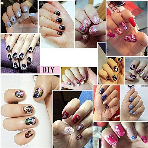 Biutee nail sticker 50 sheets floral Nail Art seal 3D nail seal mixed floral nail seal (50 Images)