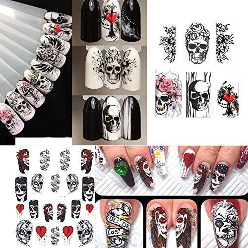 25 pieces Nail Art seal Hamizu decal water transfer sticker pasted Halloween clown style Women, Girls, Children's ultra-thin children nail sticker cute work or casual nail decoration 10192