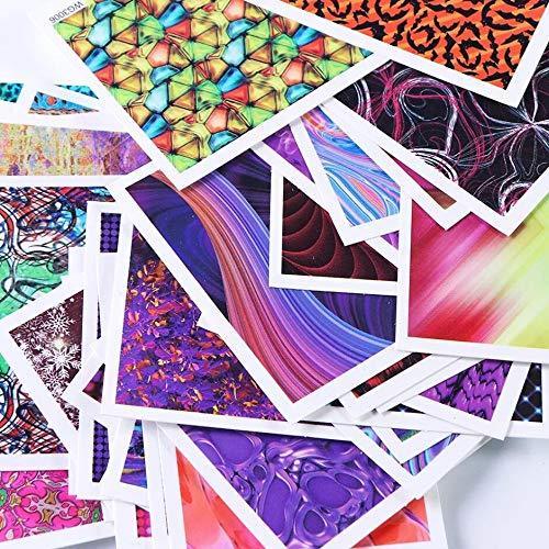 45 pieces Nail Art seal Hamizu decal water transfer sticker pasted abstract art style Women, Girls, Children's ultra-thin children nail sticker cute work or casual nail decoration 10081