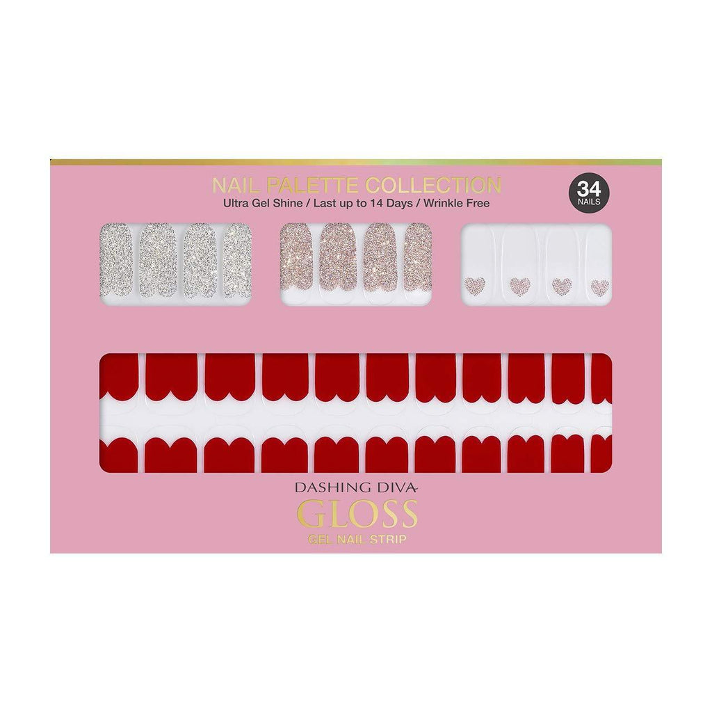 Dasshingude I Bas gloss gel nail strip DASHING DIVA Gloss Gel Nail Strip DGNP05-DURY + Original Gel nail seal Rosy # 05 Red Shorts