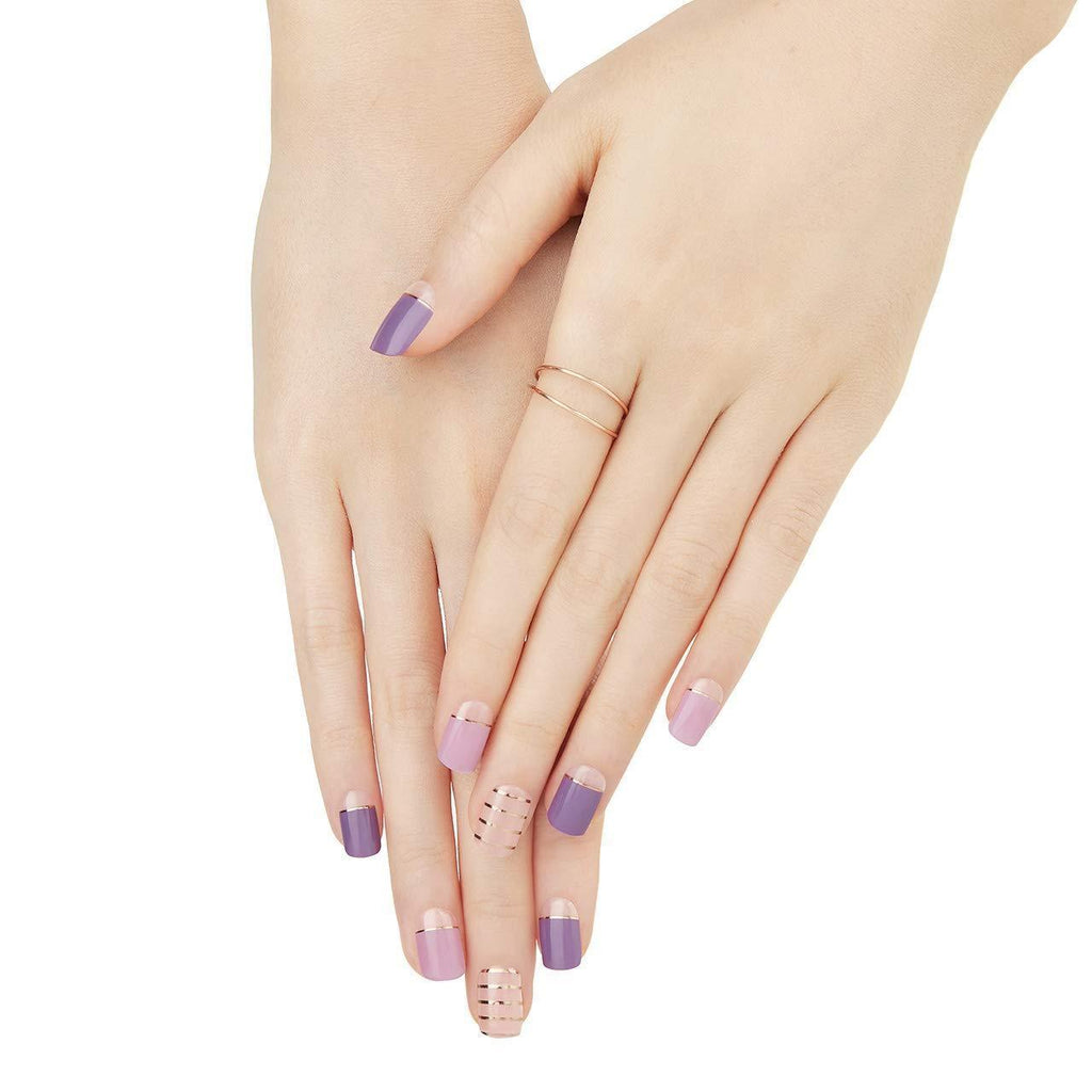 Dasshingude I Bas magic gel strip DASHING DIVA Magic Gel Strip DGST83-DURY + Original Gel nail seal Purple Stripe