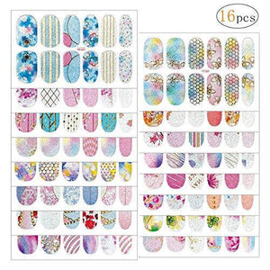 ANPHSIN nail seal 16 piece set - put some lame gradient transparent Glossy just gorgeous manicure nail art nail wrap nail sticker nail accessories cute popular fashionable nail