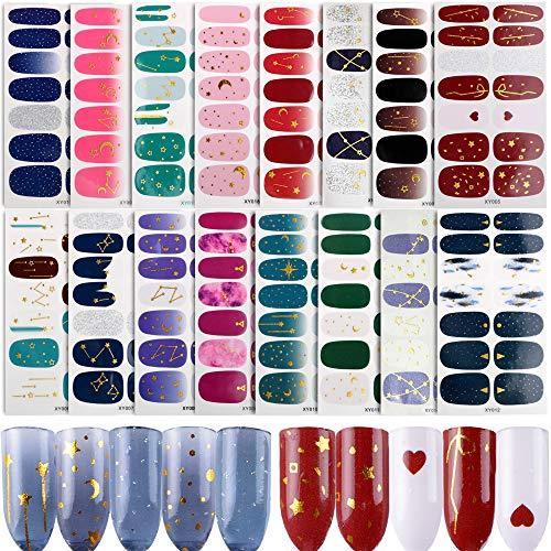 [16 pieces set] nail sticker nail wrap women ladies Manicure Nail Art Nail accessories nail design self nail cute nail seal fashionable gift gift