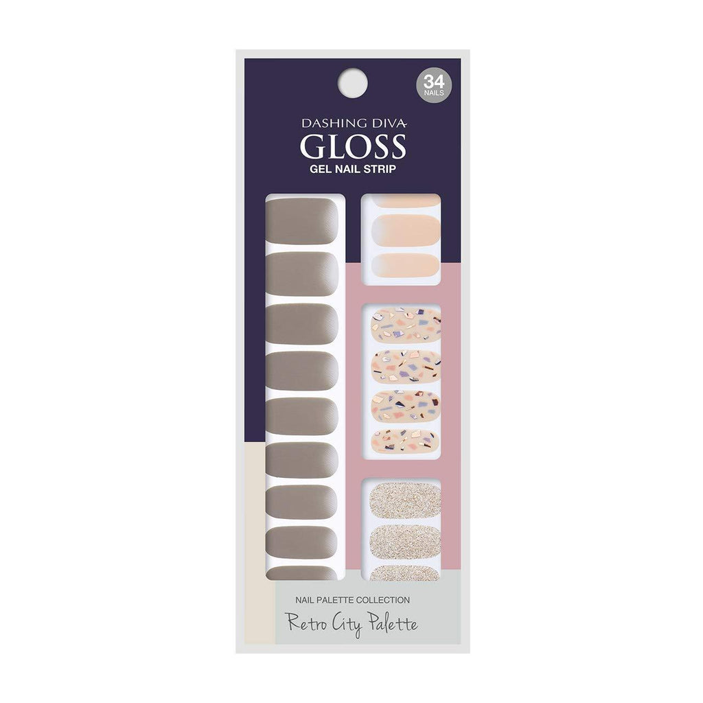 Dasshingude I Bas gloss gel nail strip DASHING DIVA Gloss Gel Nail Strip GVP86 -DURY + Original Gel nail seal Glory Days