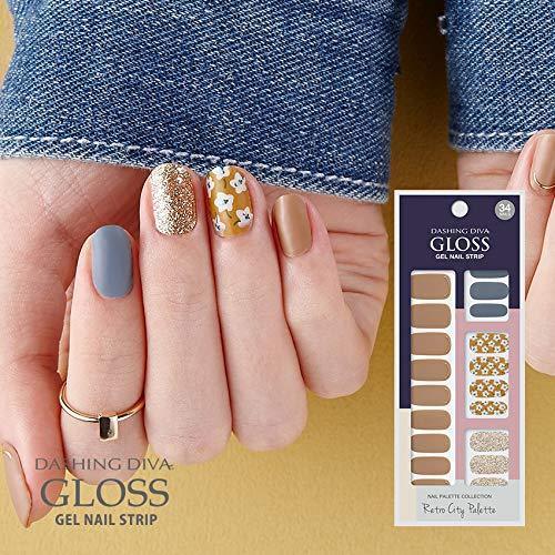 Dasshingude I Bas gloss gel nail strip DASHING DIVA Gloss Gel Nail Strip GVP88 -DURY + Original Gel nail seal Prairie Flower