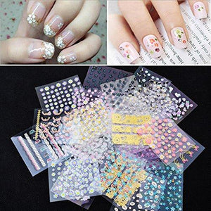 Just want 50 pieces set nail stickers nail breeds cute nail ornament 3D nail seal tape nail parts nail over seal this year epidemic native pattern nail sticker random pattern stick