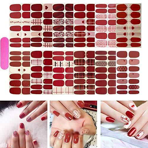 Just put nail seal 12 pieces set nail wrap nail sticker nail accessories women simple ladies present gift cute popular fashionable nail parts (10147)