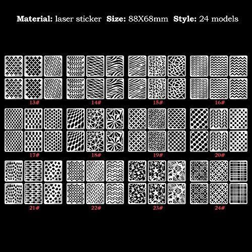 LATTCURE nail sticker "24-sheet set" native handle a variety of design eco material only decorative nail seal cute stick for nail