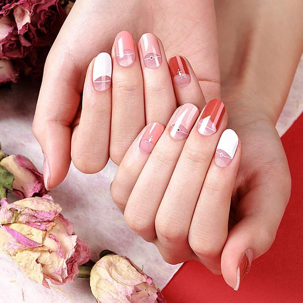 [ENVYLOOKXZINIPIN] long-lasting manicure nail strip nail wrap stylish design just put gel nail seal KA00292