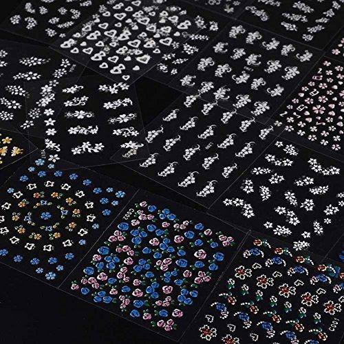 50 sheets floral Nail Art seal 3D nail seal mixed floral nail seal sticker a poster beautiful