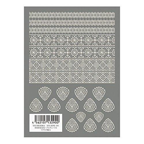 TSUMEKIRA (Tsumekira) nail seal HIDEKAZU produce 1 macrame knitting NN-HDK-101 1 sheet multi-color