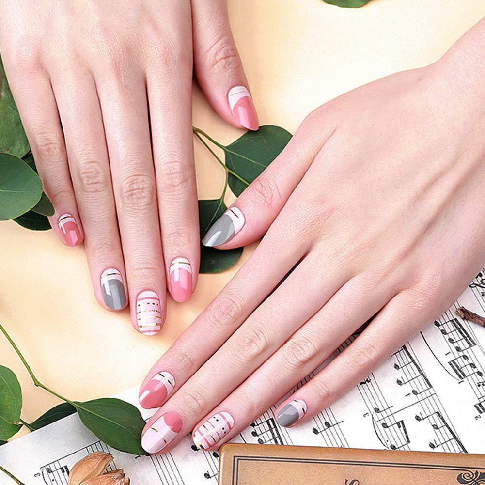 [ENVYLOOKZINIPIN] long-lasting manicure nail strip nail wrap stylish design just put gel nail seal _KA00374