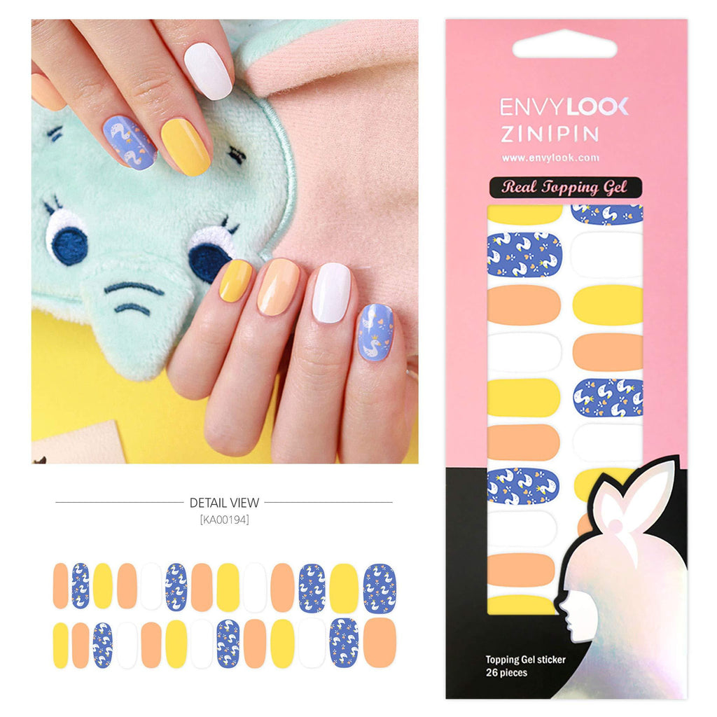 [ENVYLOOKXZINIPIN] long-lasting manicure nail strip nail wrap stylish design just put gel nail seal KA00194