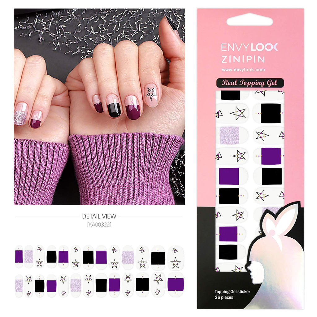 [ENVYLOOKXZINIPIN] long-lasting manicure nail strip nail wrap stylish design just put gel nail seal KA00322