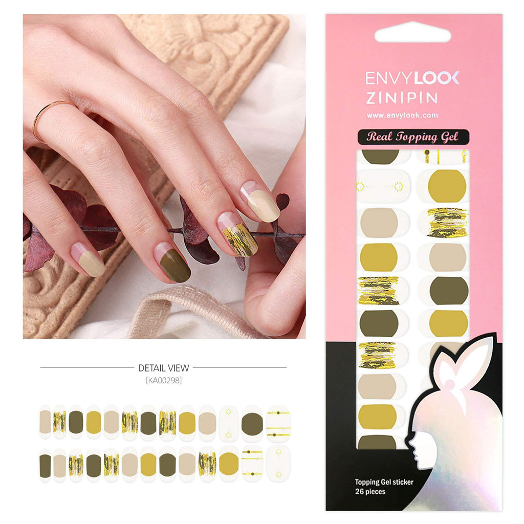 [ENVYLOOKXZINIPIN] long-lasting manicure nail strip nail wrap stylish design just put gel nail seal KA00298